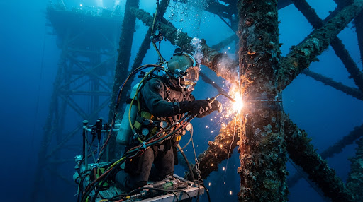 Underwater welding construction